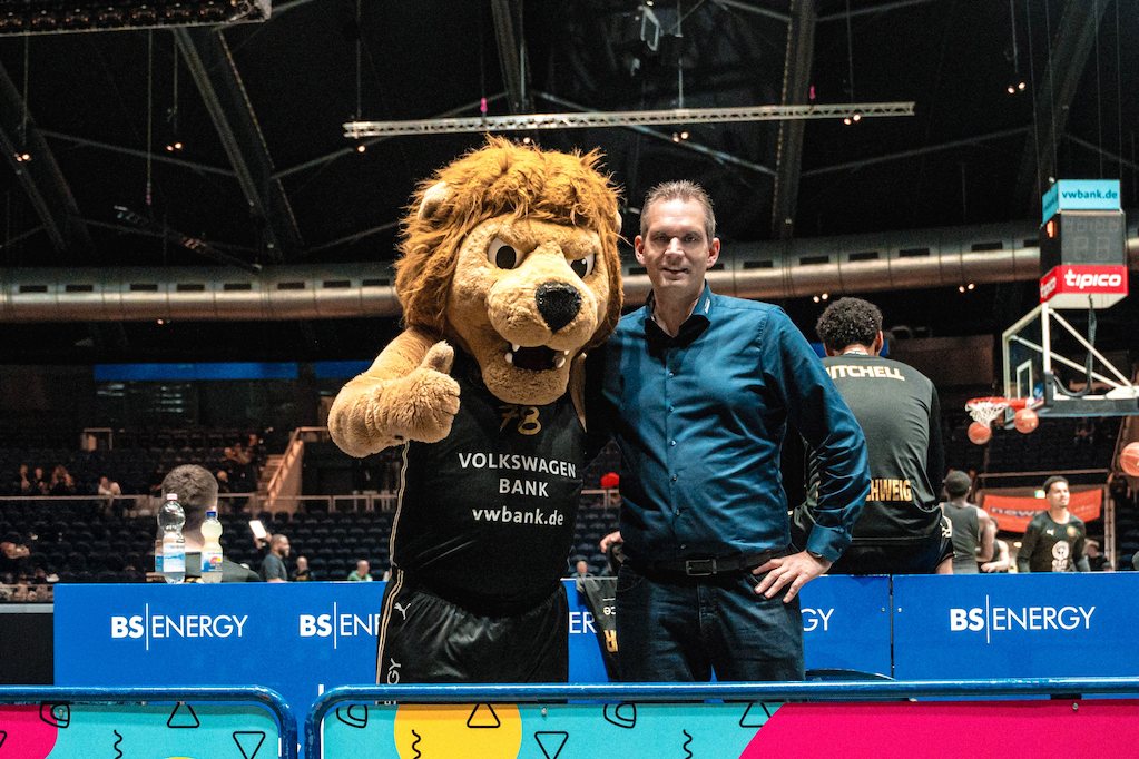 Henri - das Maskottchen der Braunschweig Basketball Löwen